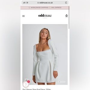 Odd muse white pearl dress